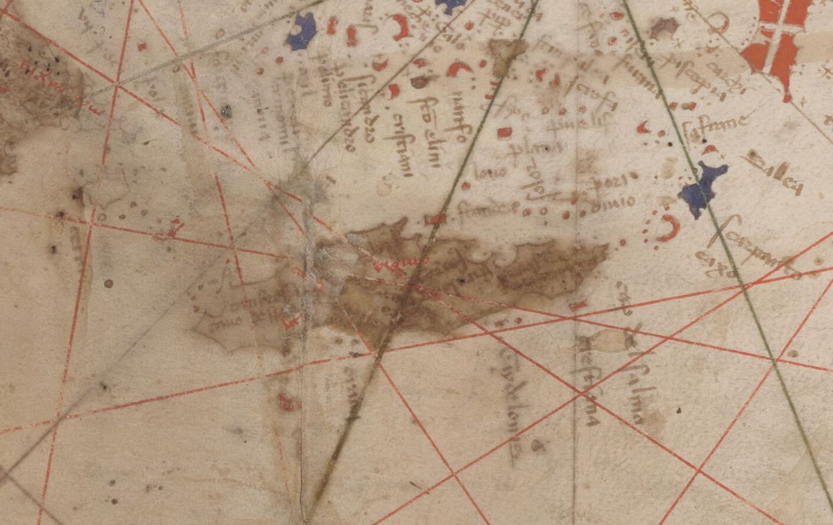 1400-1499 Carte marine de l'océan Atlantique Nord-Est, de la mer Méditerranée, de la mer Noire et de la mer Rouge.jpg
